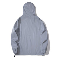 "Unisex Reflective Windbreaker Jacket – Lightweight, Water-Resistant, Luminous Design"