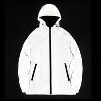 "Unisex Reflective Windbreaker Jacket – Lightweight, Water-Resistant, Luminous Design"